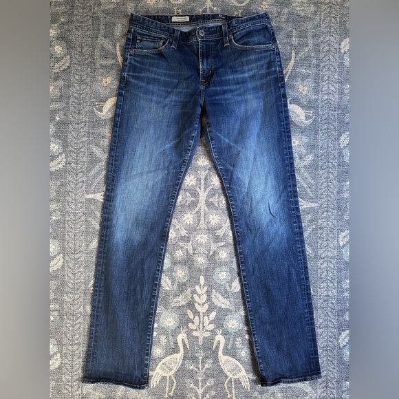 AG Adriano Goldschmied The Graduate Tailored Leg Dark Blue Jeans - Picture 1 of 9